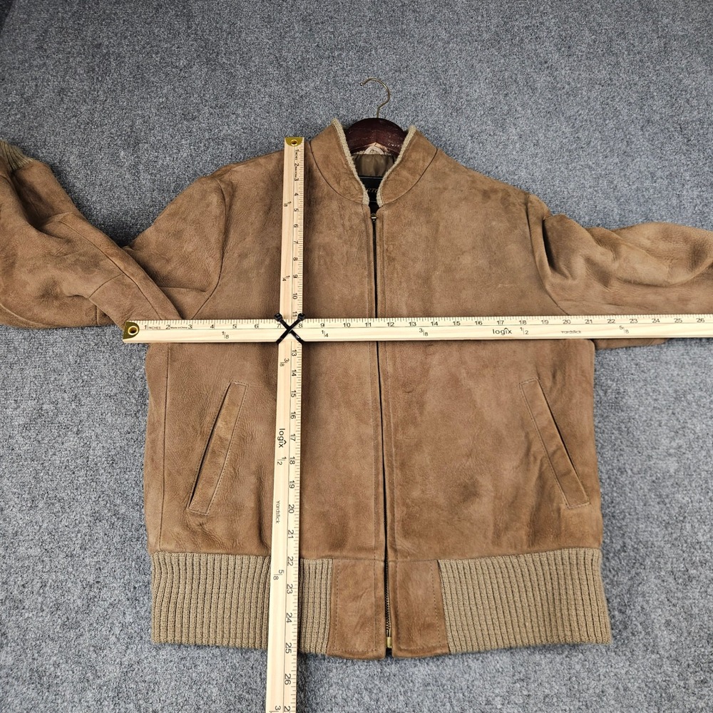 Startown Londontown Vintage Suede Bomber Jacket Men 40 Reg Tan Brown Made in USA - Picture 4 of 11